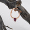 14k Gold Pear Rhodolite Piercing
